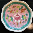 Antique Chinese Republic Period Porcelain Famille Rose Footed Bowl Plate Set 4