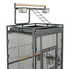 Cage Bird Parrot Cockatiel Finch Pet Parakeet Stand Top Supply House Wire Medium