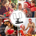 Msdada Metal Book Stand For Desk  Adjustable Reading Rest Holder  Black 