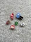 Lot Of 6 Vintage Rare Mechanical Moving Gumball  Cracker Jack  Plastic Charms  1