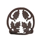 Vintage Antique Cast Iron Grapes Leaves Trivet
