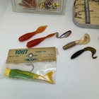 Vintage Fishing Lure Lot Soft Plastics Jigs Pocket Tackle Box Capt Micks Bass
