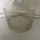 Vintage Lerge Glass Decanter Bottle With Etched Ship And Sails No Stopper Chip    