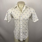 Vintage 70s Sears Dress Shirt Disco Mcm Mod Beatnik Rockabilly Mens Medium 15 5