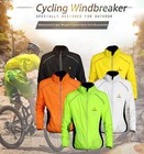 Men Cycling Jacket Windbreaker Water Repellent Reflective Mtb Bike Long Sleeve