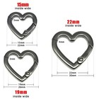 1 10pcs Heart Shape Spring O Ring Bag Strap Buckle Pendant Key Snap Clip Trigger