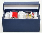 Bahrain Souvenir Boxed Shot Glass Set  set Of 2 