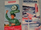 7- Vintage Original 1940 s   1950 s Gasoline Road Maps Of The United States