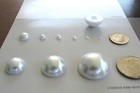 White Round Cabochons flat Back Faux Pearl Beads Craft Quality Various Sizes