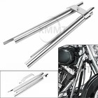 Chrome Down Tube Frame Covers Fit For Harley Fat Boy Heritage Softail Efi Flstci