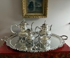 Alt-heidelberg Sterling Silver Tea Set 1698g  925 Triple Plated Tray Germany