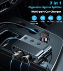 3 Way 12v 24v Usb Car Cigarette Lighter Socket Splitter Power Adapter Charger