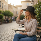 Vintage New Something Special Fedora Hat Black 100  Wool Western Festival Nwt