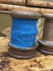 Pair Vintage Large Wood Industrial Bobbin Spool Textile Thread 5 In  Fabulous 
