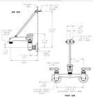 Chicago Faucets Wall Mounted Service Sink Faucet Rough Chrome 8  897-rcf 2p954