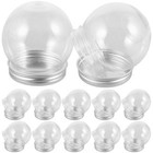 16 Pcs Diy Water Snow Ball Travel Childs Snowman Globe Empty Of
