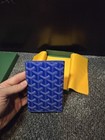 Authentic Goyard Passport Holder Card Wallet - Blue  Brand New