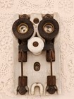 Antique Porcelain Electric Knife Switch Paiste Fused Two Pole Electrical Vintage