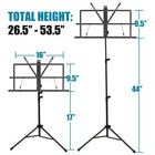 Music Stand - 2 In 1 Dual-use Desktop Book Stand Folding Music Holder Portabl   