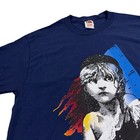 Vintage Les Miserables T Shirt Late 90s Broadway Musical Size L Navy