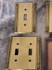 Lot Of 6 American Tack Other Wall Plate Outlet Cover Brass Gold Finish Switch