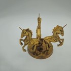 Vintage Unicorn Trio Solid Brass  Prancing  Stand Or Centerpiece