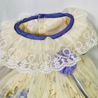 Colonial regency Gown Purple Floral Dress hat Outfit For 18  American Girl Doll