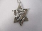925 Sterling Chain Necklace W Judaica Artisan Handmade Star Of David Pendant