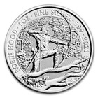 2021-2022 Gb Robin Hood  Maid Marian  Little John 3-1 Oz   2 Silver Coins In Caps