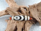 2 Eyes Tibetan Old Agate Dzi Beads Amulet  For Pendant Tibet Gzi Bead I3