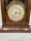New Haven Dneister Double Dial Perpetual Calendar  Clock Hand Carved Walnut Nice