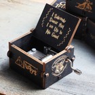 Classic Hand Crank Wooden Music Box Case Collection Gifts For Harry Potter Fans