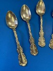 Set 6  Rare 1891 Antique Whiting Mfg  Louis Xv  Sterling Silver Teaspoons 5 1 4 