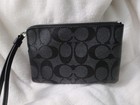 Coach Corner Zip Wristlet Wallet Signature