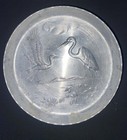 4-vintage Aluminum Coasters Stamped Set Of 4 Crane Nautical Motif- Japan 1950s