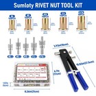 Rivet Nut Tool Kit 490pcs Sae Carbon Steel Rivnut Assortment With Rivet Nut     