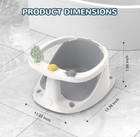 Toddler Bath Seat For Babies 6 Months   Up With Non-slip Suction Cups - Gray
