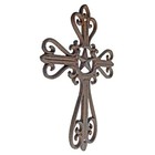 Cast Iron Horseshoe Star Wall Cross Scrolls Western Antique Style 11 75 Inch