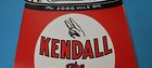 Vintage Kendall Gasoline Porcelain Gas Auto Oil Quart Can Service Station Sign