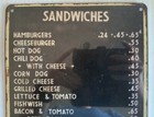 1940s Restaurant Menu Sandwich Hamburger Fried Chicken Decor Metal Sign 12x8 