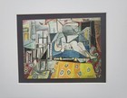 Pablo Picasso  reclining In The Studio    Matted Offset Color Lithograph 1971