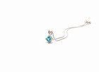 925 Sterling Silver 0 50 Ct Princess Cut Blue Aquamarine Solitaire Pendant-18 