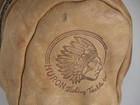 Huron Fishing Tackle Inc  Leather Reel Pouch With Zipper Rare Vintage 1940s