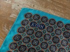  no Customs Tax  Eton Of Sweden Blue Medallion Floral Print Silk Pocket Square