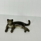Retired Hagen Renaker Lying Gray Cat And Pouncing Cat Vintage