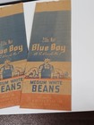Lot Of 2 1940s Blue Boy Medium White Bean Bags  Oakfield  Ny Advertising 