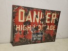 Antique Original Lackawanna Railroad Danger High Voltage Porcelain Sign