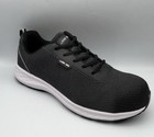 Larnmern Steel Toe Work Sneakers Black Comfort Safety Women   s 10 5 Men   s 8 5 New