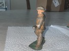 Vintage Barclay Manoil Lead Toy Soldier With Artillery Loader