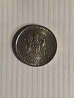 1975 Rhodesian  now Zimbabwe  5 Cent Piece Flame Lilly Flower On Obverse